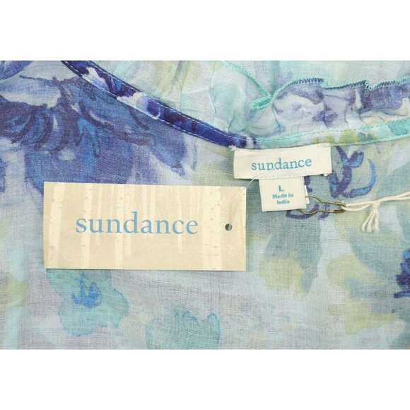 Sundance Woman's Field Of Beauty Dress Floral Turquoise Sz L NEW - Picture 6 of 9